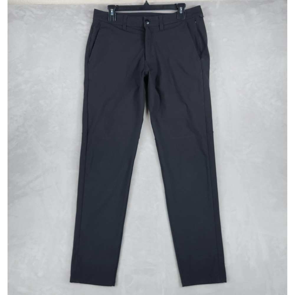 Lululemon Mens 32x30 Black Slim Stretch Tech Chino Tapered Pants